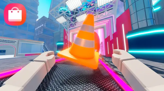 Thumbnail concept, not picked: a traffic cone floats between the player’s hands on the runway
